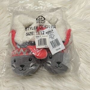 girls winter warm slippers size:11/12
